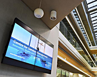 photo of a digital flat screen sign for the CSM